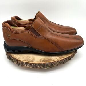 Cole‎ Haan NikeAir Men's 8.5 Collab Leather Slip-on Loafer Brown C04056 Casual